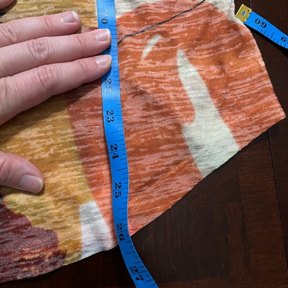 Jess & Jane Burnout Tunic Top Watercolor Abstract Made in USA Size Medium - Picture 5 of 7